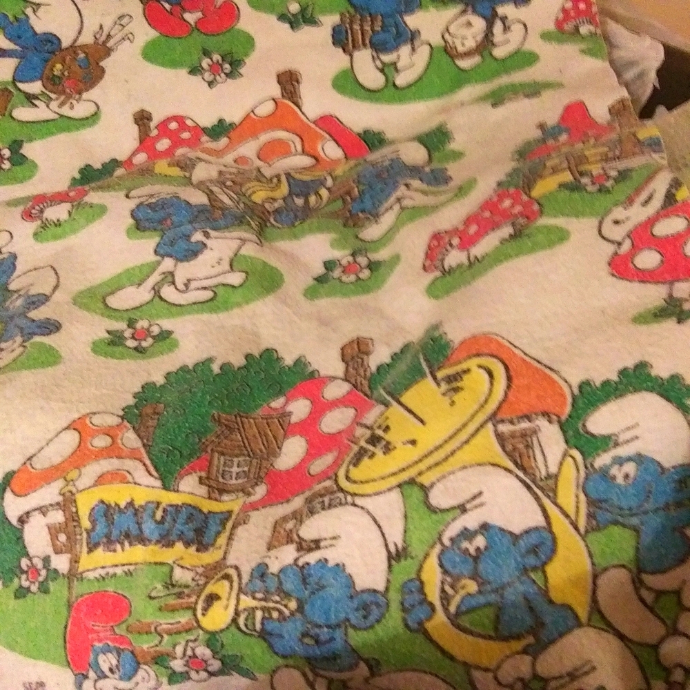 Vintage Smurf Blanket